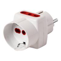 Foto del producto Adaptador Conatel Schuko + 2L a Schuko con tierra