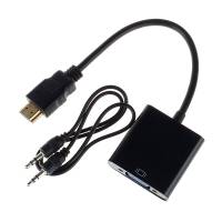 Foto del baner flotante de Adaptador HDMI M a VGA H con audio Generico