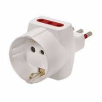 Foto del producto Adaptador Shuco + 2 en Linea Tres Conectores