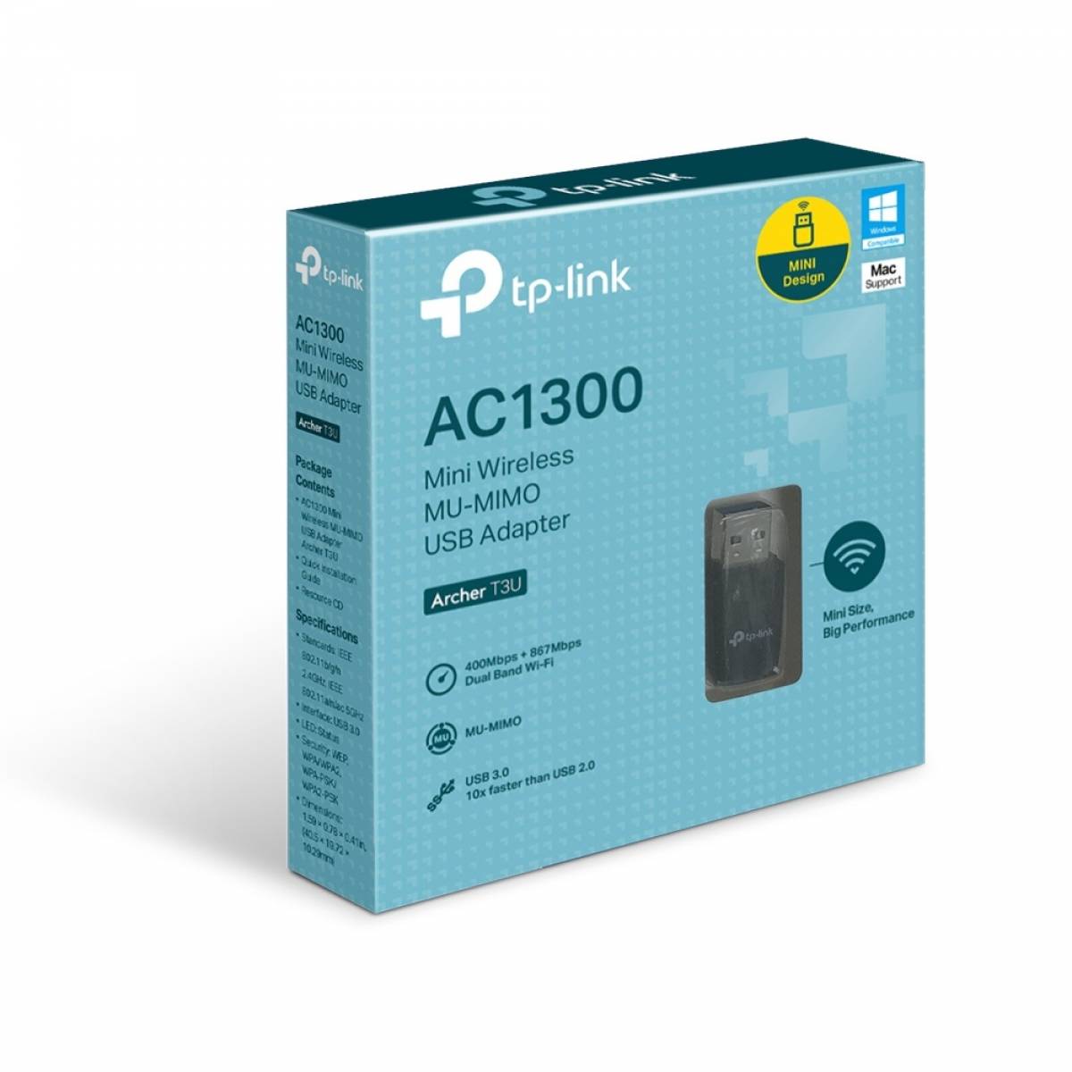 Imagen adicional 2 de Adaptador USB TP-LINK Archer T3U Dual Band AC1300