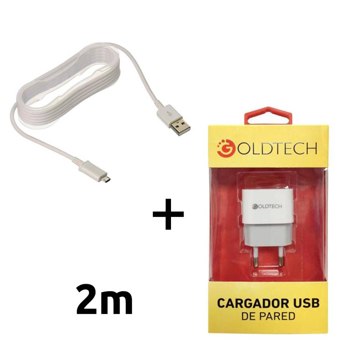 Imagen adicional 1 de Cargador rapido + cable micro usb fast charger 2m
