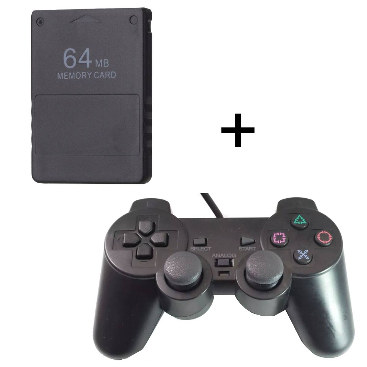 Imagen adicional 1 de Control para ps2 playstation 2 + memory card 64mb