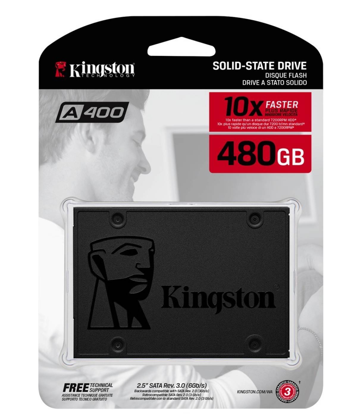 Imagen adicional 2 de Disco duro SSD Solido 480Gb Kingston pc o notebooks