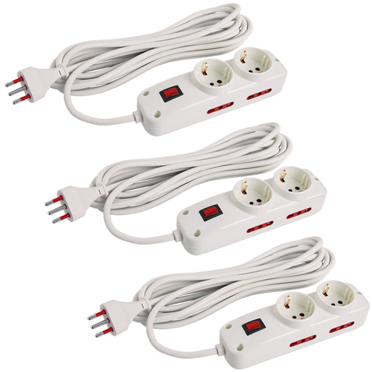 Imagen adicional 1 de Pack de 3 Zapatillas alargue Conatel Schuko 3 en linea