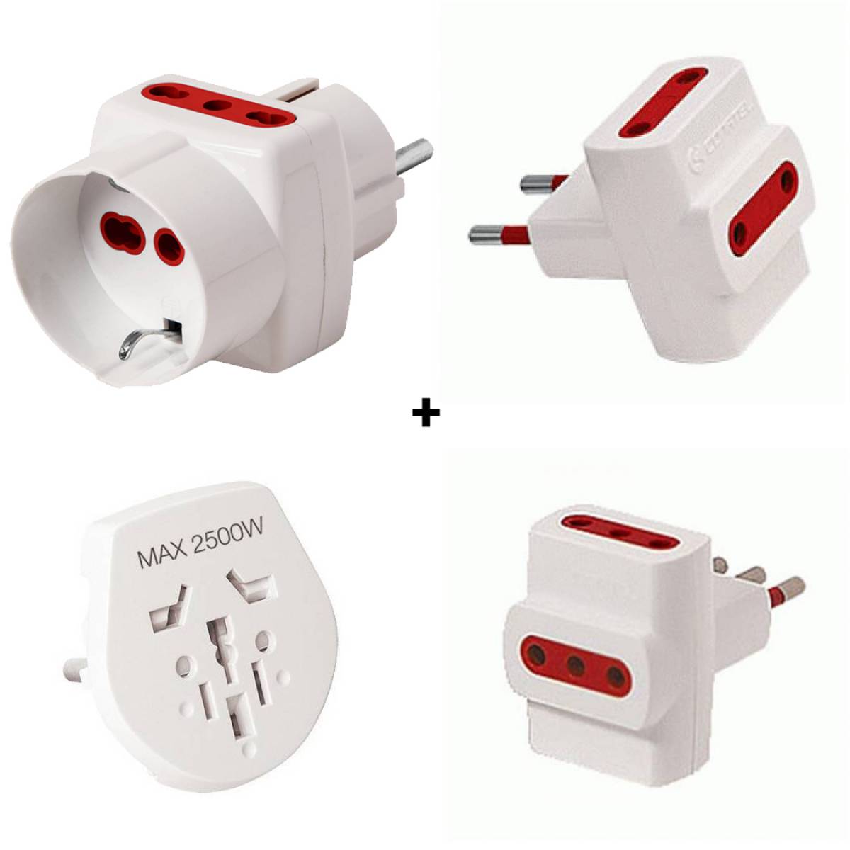 Imagen adicional 1 de Pack de 4 Adaptadores Conatel 220v pared