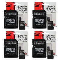 Foto del baner flotante de Pack de 4 Memorias micros sd 32 Gb Class 10 Kingston
