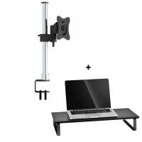 Foto del baner flotante de Soporte monitor escritorio led + sop notebook