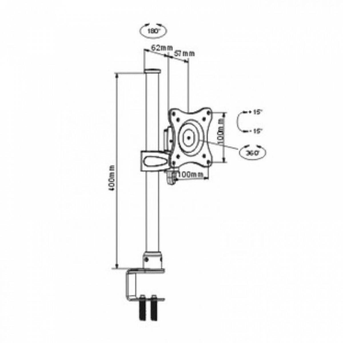 Imagen adicional 2 de Soporte movil (de escritorio) para monitores de hasta 24