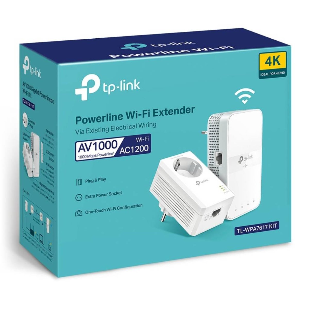 Imagen adicional 2 de Adaptador de Red a Corriente WiFi AV1000 TP-LINK WPA7617KIT