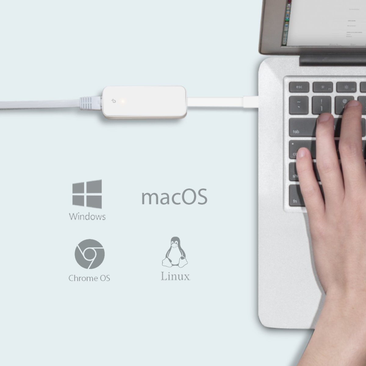 Imagen adicional 3 de Adaptador de red USB Type-C a RJ45 Gigabit Ethernet