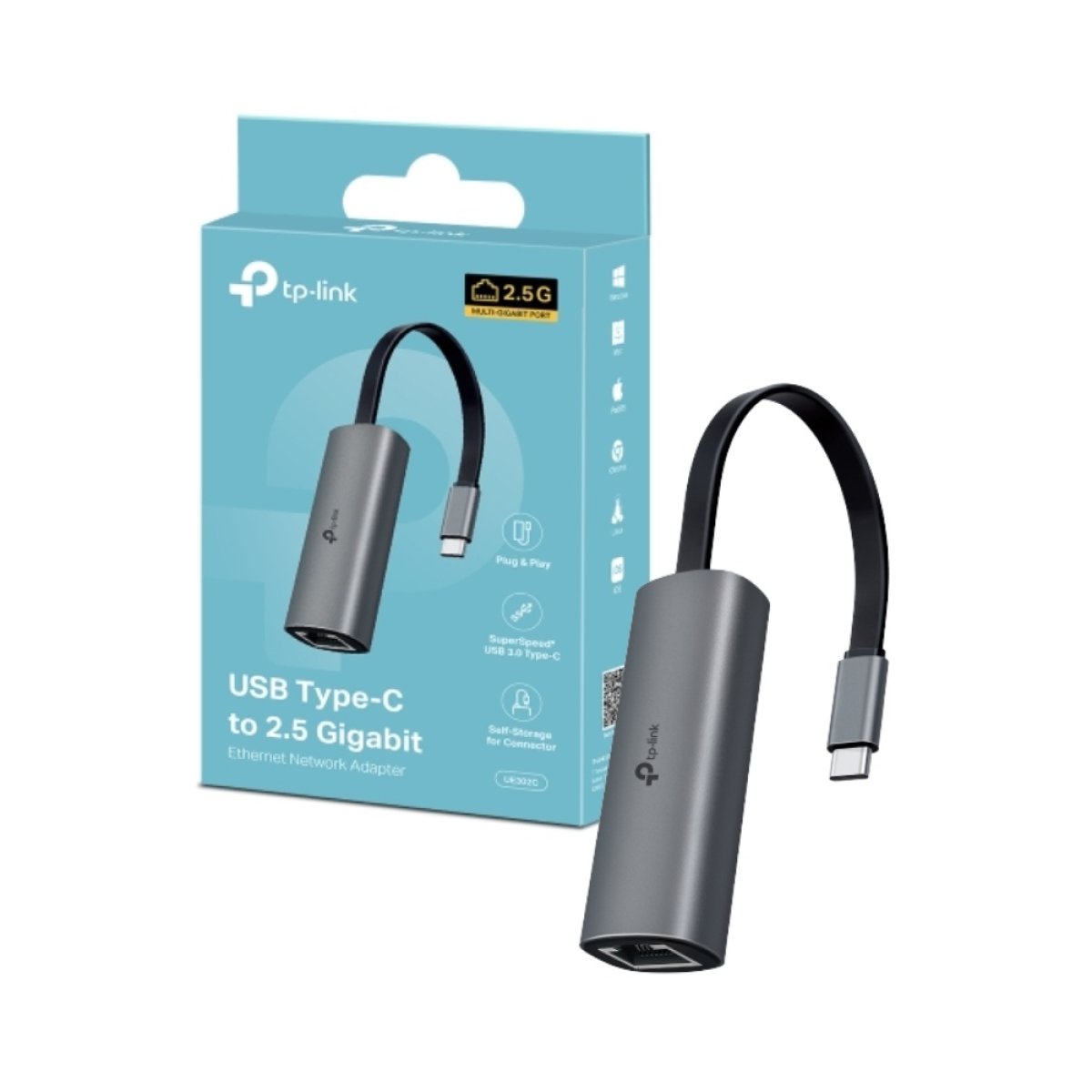 Imagen adicional 1 de Adaptador TP-LINK UE302C | USB tipo C a Ethernet de 2,5 giga