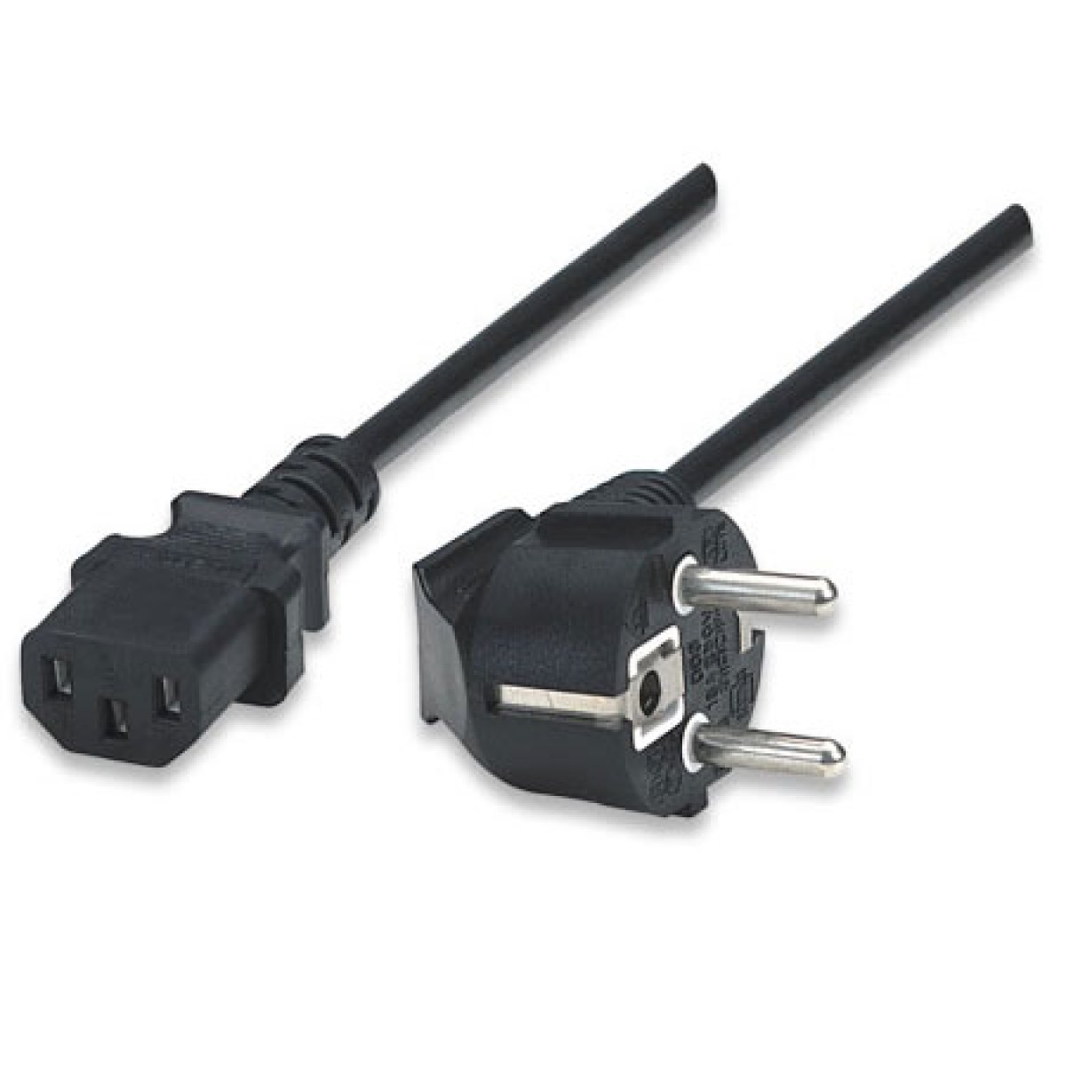 Imagen adicional 1 de Cable Alim. Macho (C13) a Schuko | 1,8 Mts. 0,75 mm Manhatta