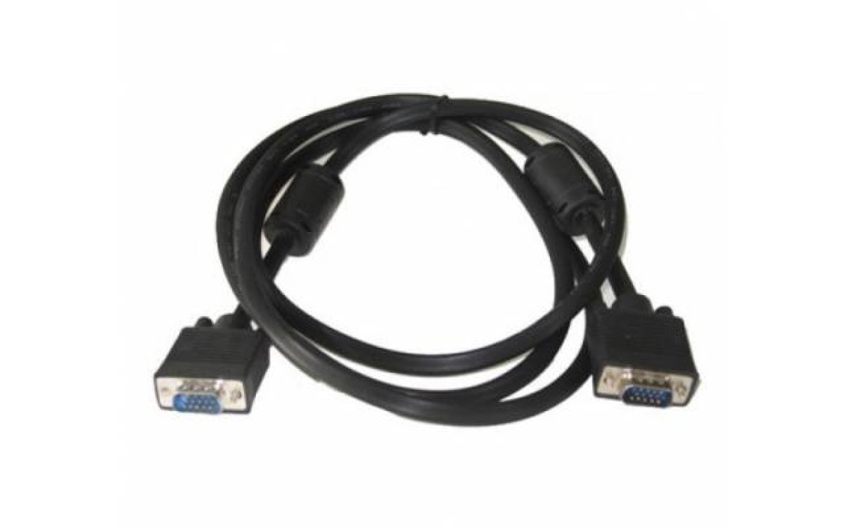 Imagen adicional 1 de Cable vga monitor 1.5 metros negro con filtros