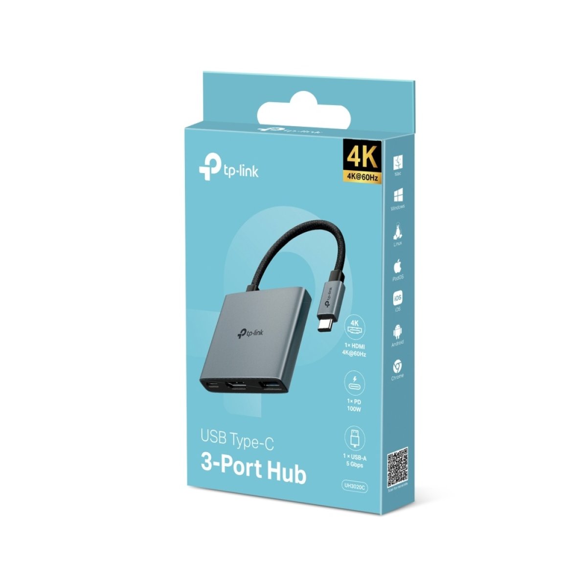 Imagen adicional 1 de Hub TP-LINK UH3020C | Conector USB-C, Puertos USB-C, HDMI (4