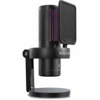 Foto del baner flotante de MICROFONO STREAMING RGB USB | LSM95B | NEGRO | SOLARMAX