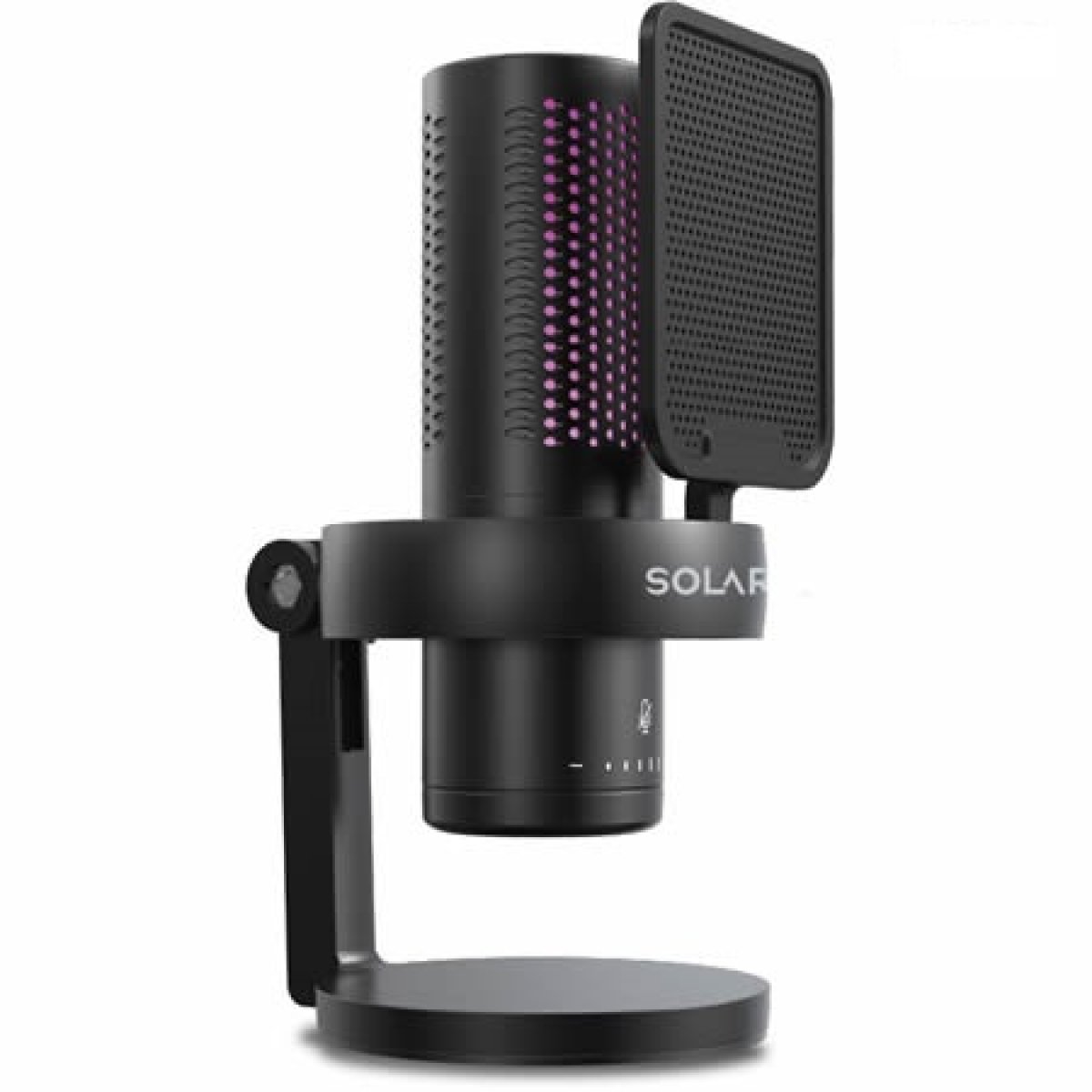Imagen adicional 1 de MICROFONO STREAMING RGB USB | LSM95B | NEGRO | SOLARMAX
