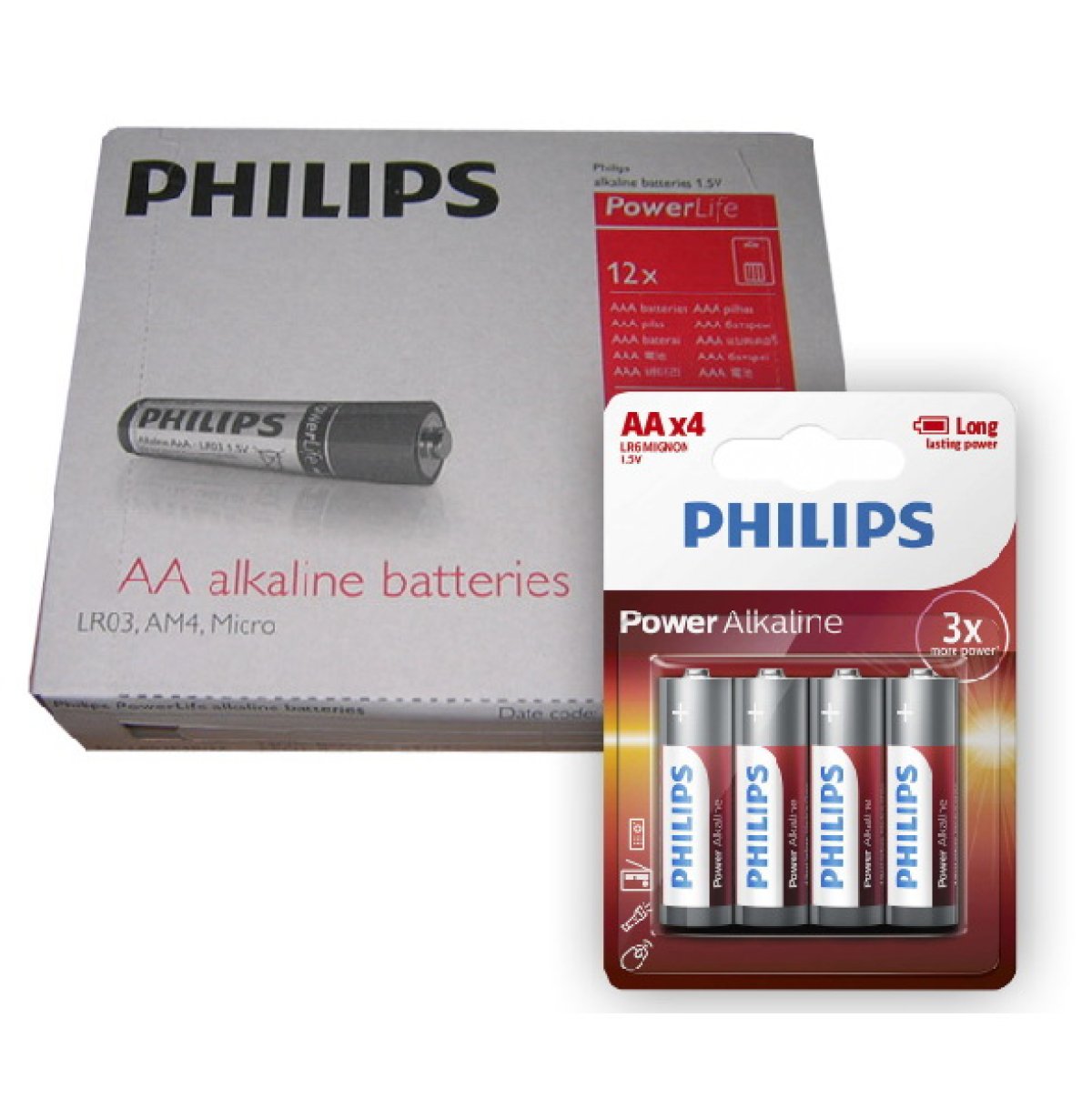 Imagen adicional 1 de Pack de   Pilas alcalinas Philips AA X 4 unidades