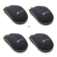 Foto del baner flotante de Pack de 4 Mouse usb para computadoras pc o notebook