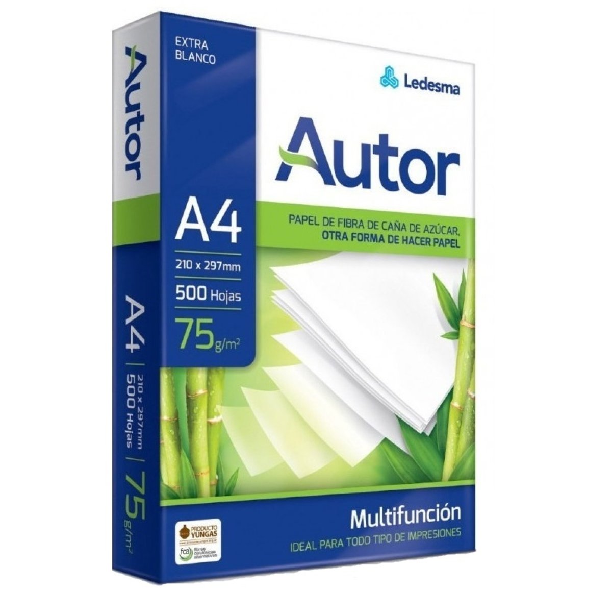 Imagen adicional 1 de Papel A4 75g AUTOR Nuevo. Resma de 500 hojas.
