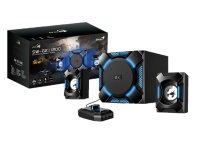 Foto del baner flotante de Parlante Genius GX Gaming SW-G2.1 1200 Luces azules parpadea