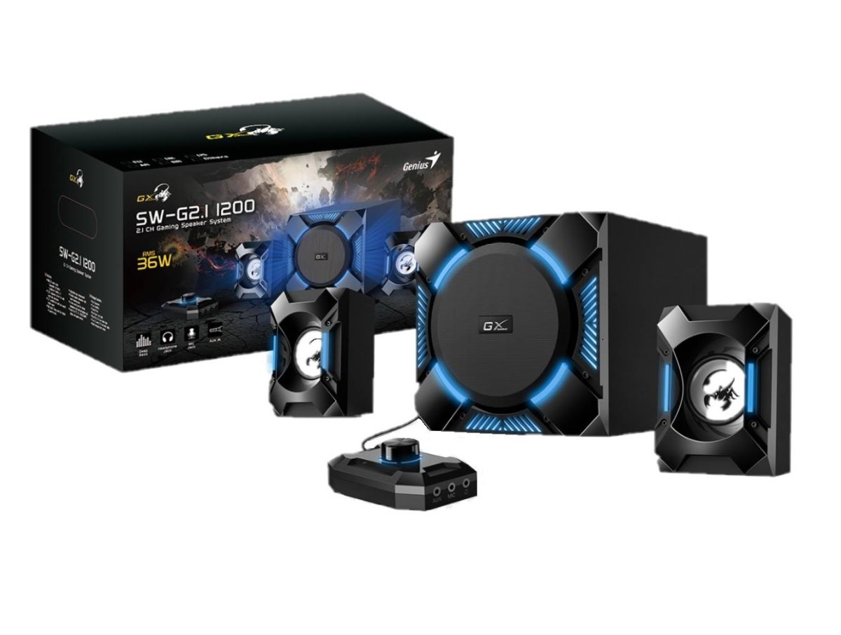 Imagen adicional 1 de Parlante Genius GX Gaming SW-G2.1 1200 Luces azules parpadea