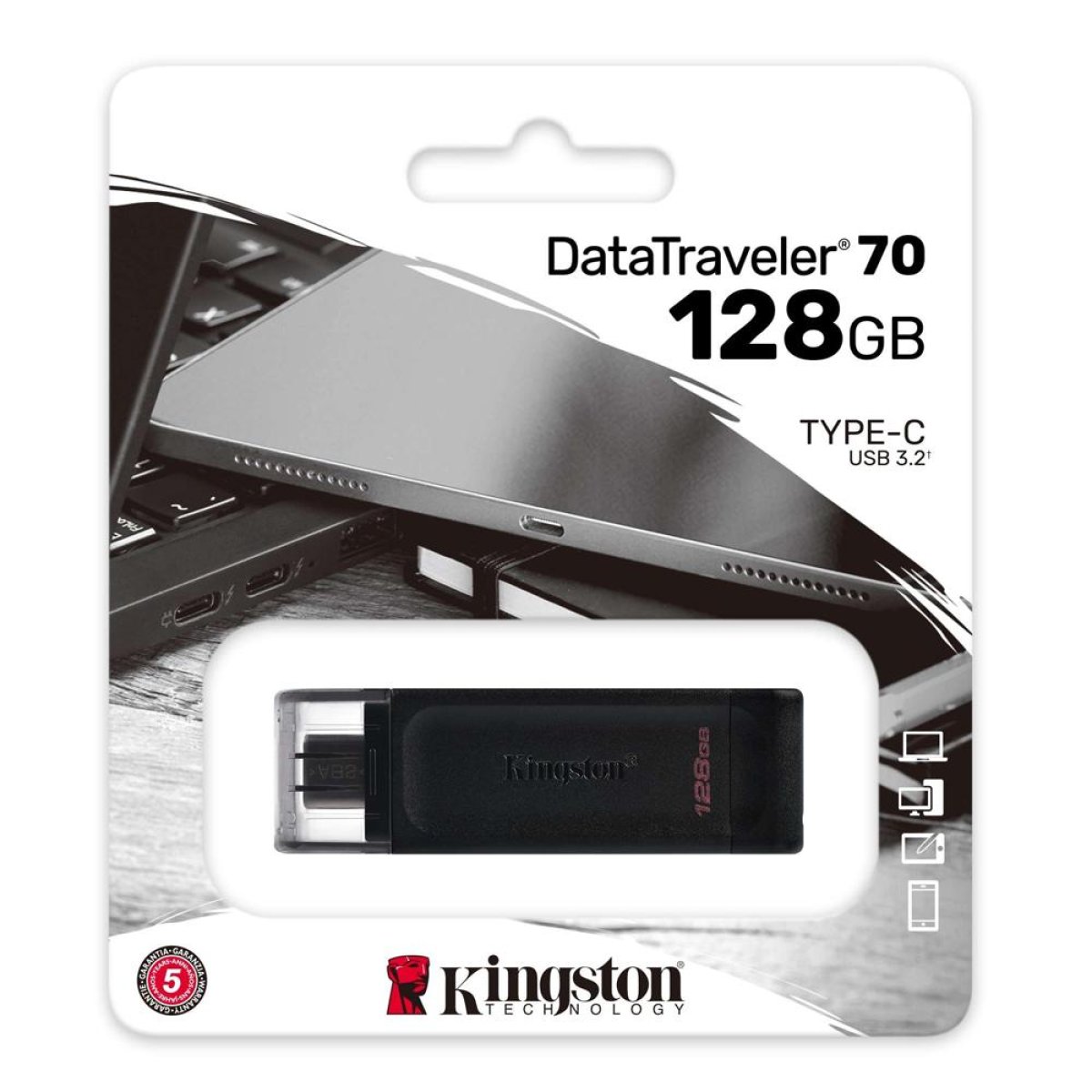 Imagen adicional 3 de Pendrive Kingston USB C 128 GB DataTraveler