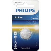 Foto del baner flotante de Pila de Litio Philips CR2025 3V . Modelo CR2025/97.