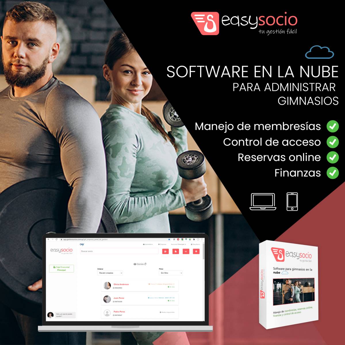 Imagen adicional 2 de Software para gimnasios en la nube Easysocio