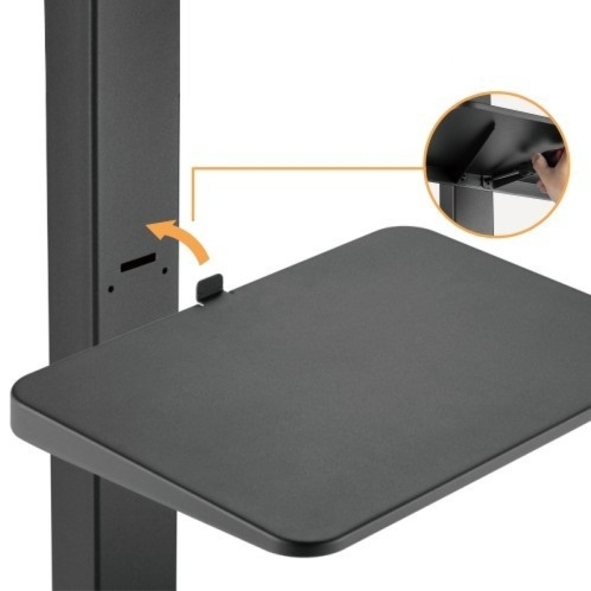 Imagen adicional 4 de Soporte movil para TV de pie hasta 65" con estante y ruedas