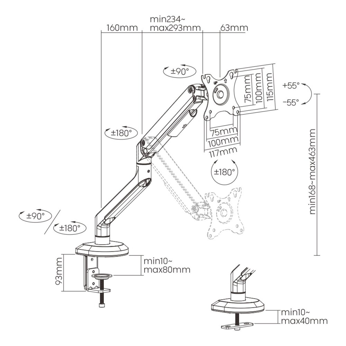 Imagen adicional 2 de Soporte para monitor gaming hasta 27 pulgadas