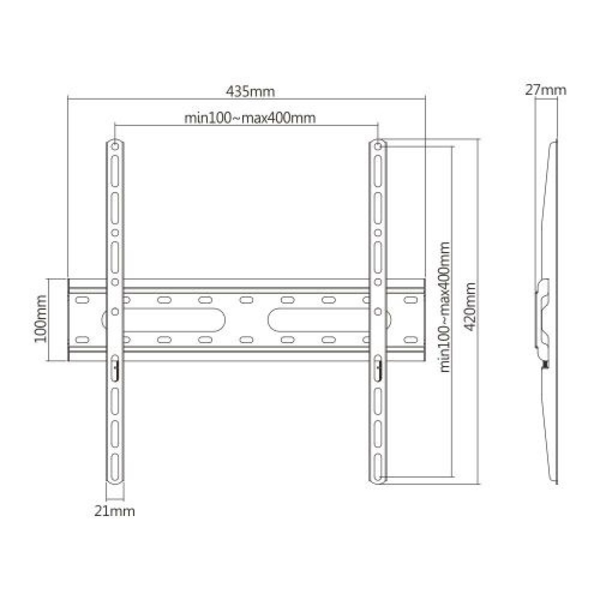 Imagen adicional 2 de Soporte para TV lcd/led fijo hasta 75'' / 45kg