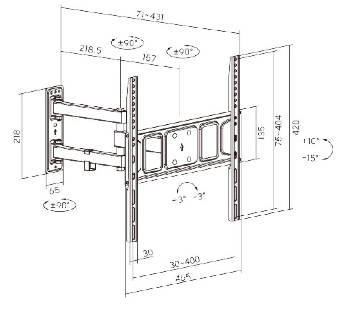 Imagen adicional 2 de Soporte para TV lcd/led movil hasta 55'' / 35kg