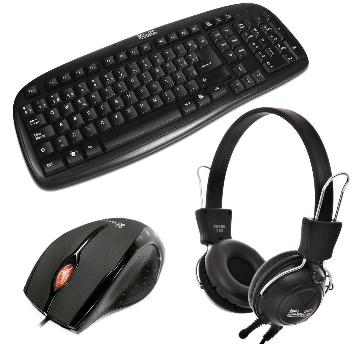 Imagen adicional 1 de Teclado + Mouse + Auricular Klip Xtreme para Pc