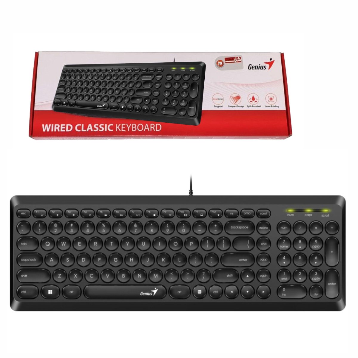 Imagen adicional 2 de Teclado USB Genius SlimStar Q200 para Pc o notebook
