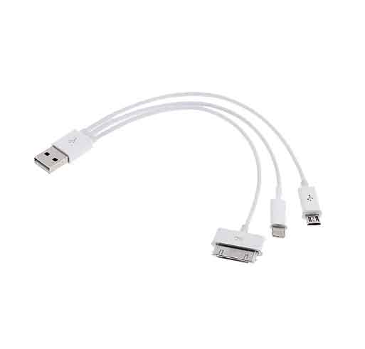 Imagen adicional 1 de Cable multiple 3 en 1 Micro USB - Iphone 4 e Iphone 5