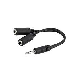 Foto del baner flotante de Splitter de audio 3.5mm con cable plug